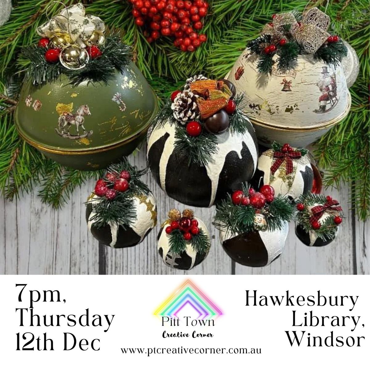 Christmas Bauble Pudding Workshop with Sue Jeffries 12th December