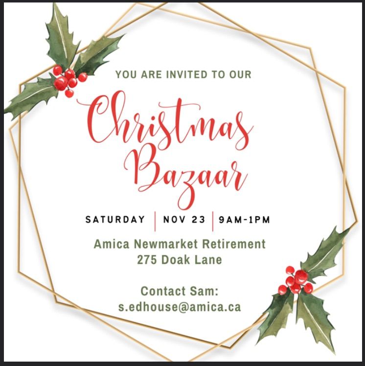 Amica Newmarket Annual Christmas Bazaar 2024