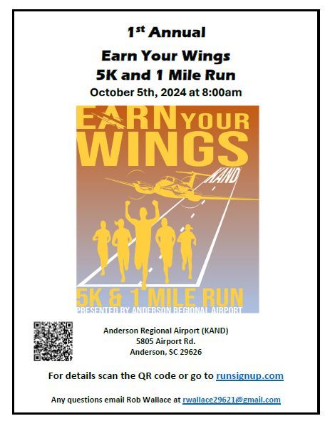 1st Annual Earn Your Wings 5K and 1 Mile Run