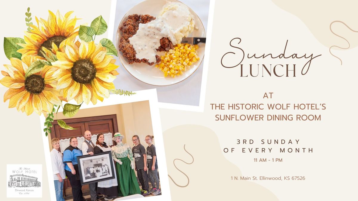 Sunday Lunch at The Historic Wolf Hotel's Sunflower Dining Room