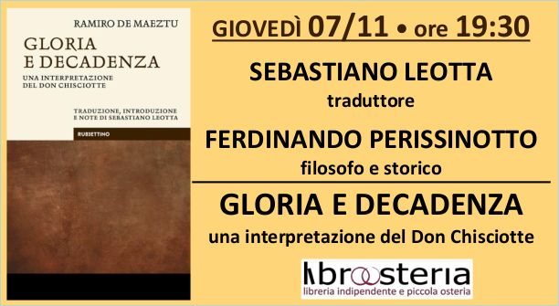 GLORIA E DECADENZA \u2248 una interpretazione del Don Chisciotte