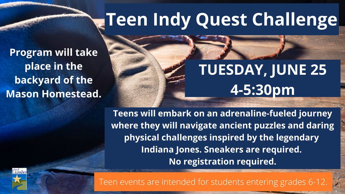 Teen Indy Quest Challenge
