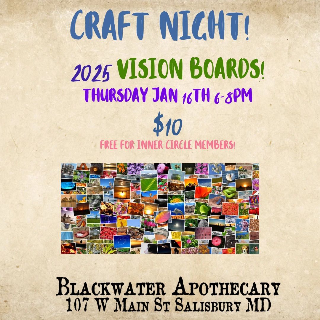 Craft Night @Blackwater Apothecary: 2025 Vision Boards 