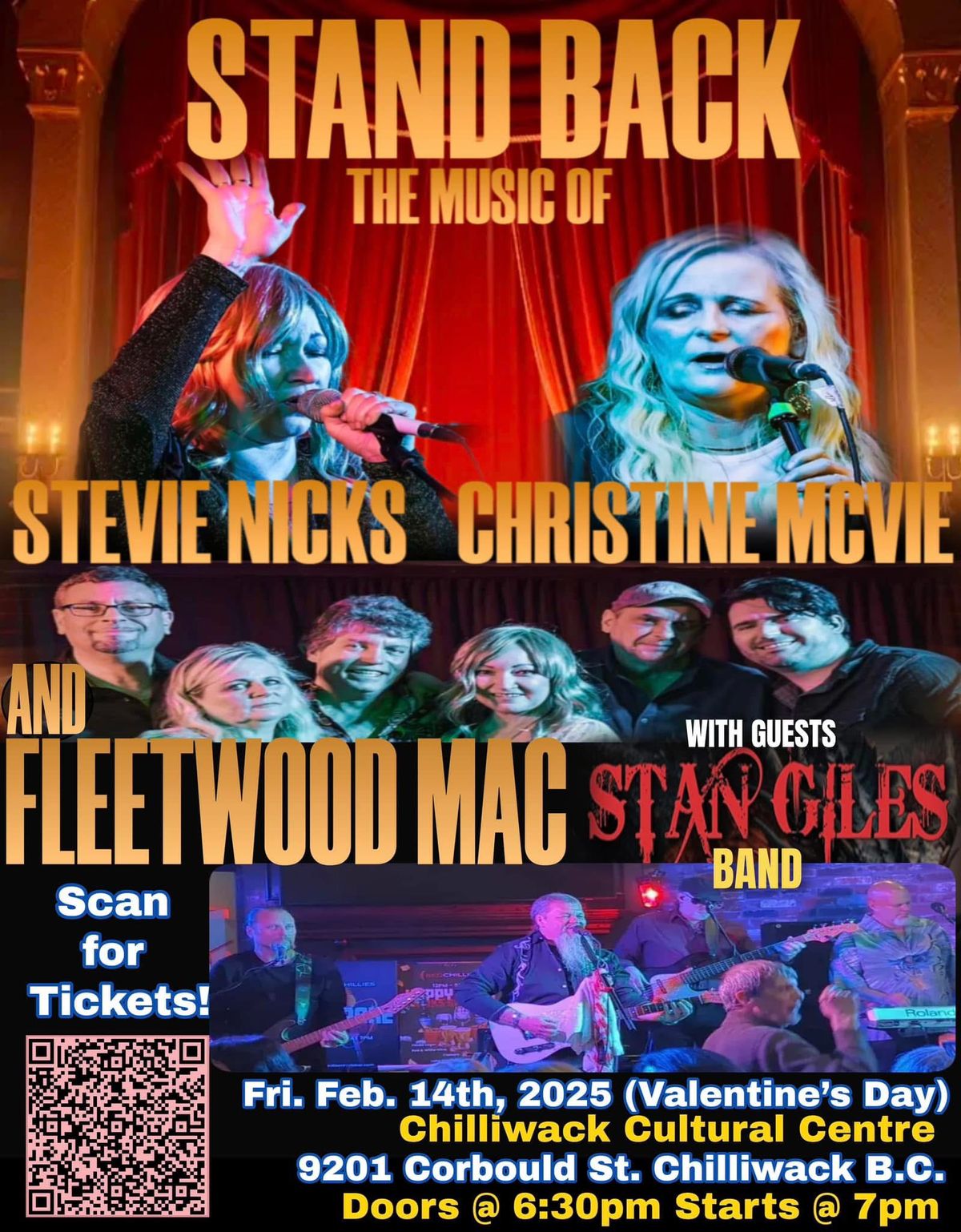 STEVIE NICKS FLEETWOOD MAC TRIBUTE WITH STAN GILES BAND LIVE @ CHILLIWACK CULTURAL CENTRE! 