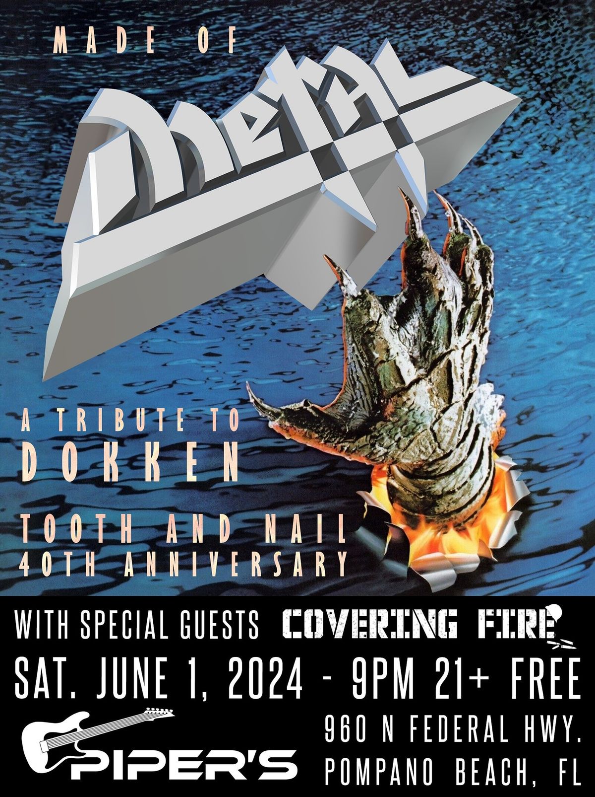 Made Of Metal - Tribute To Dokken. Tooth And Nail 40th Anniversary. 