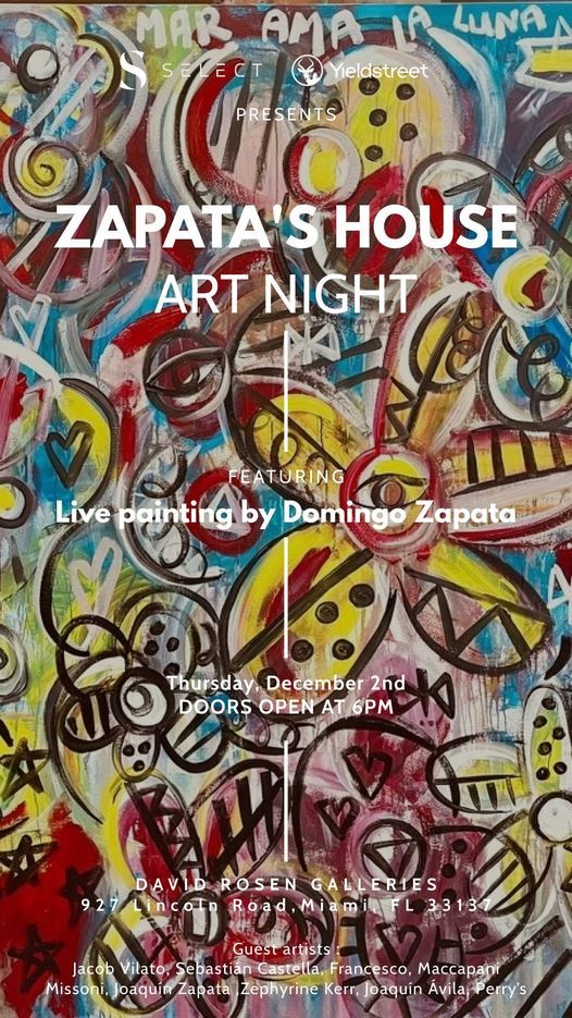 SELECT Art Basel Kickoff: Zapata's House Art Night