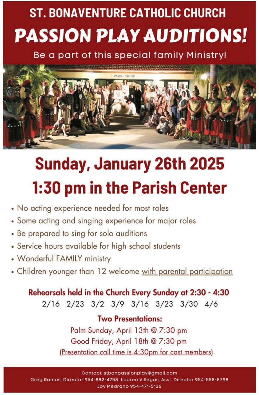 Passion Play Auditions