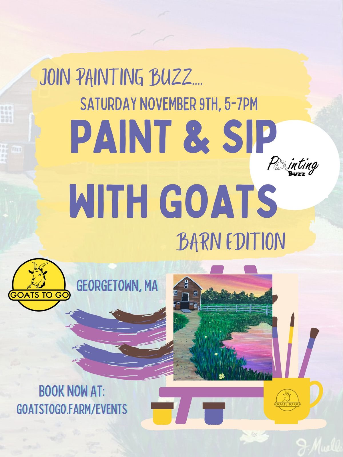 Paint & Sip with Goats: Barn Edition