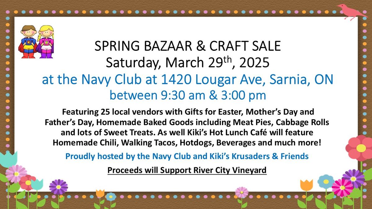 Spring Bazaar & Craft Sale at the Navy Club