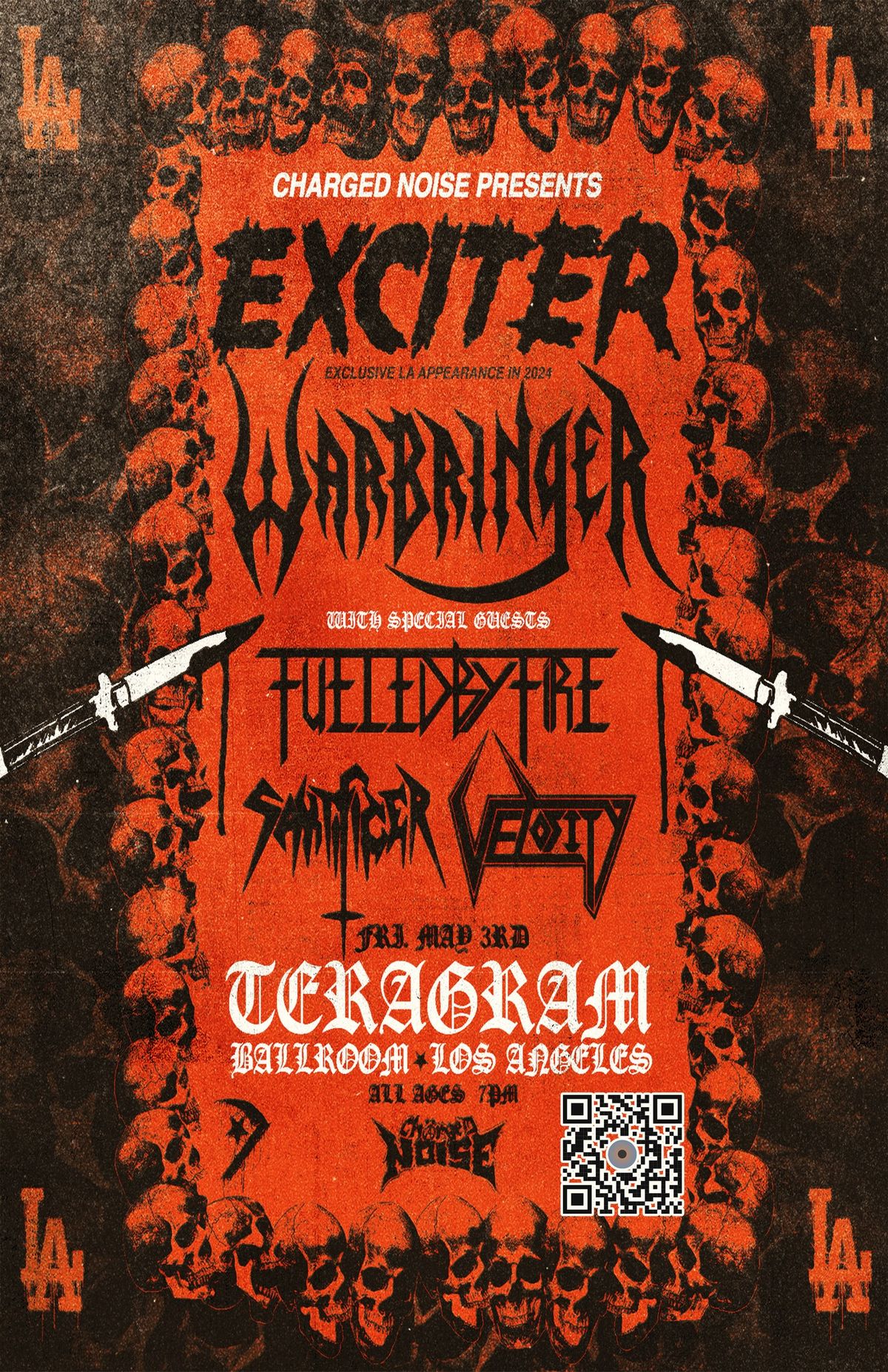 Charged Noise presents Exciter with Warbringer, FUELED BY FIRE, Sakrificer and Velosity