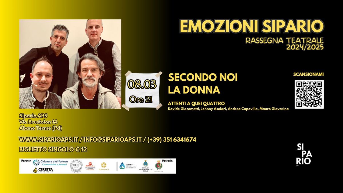 SECONDO NOI LA DONNA - Rassegna Teatrale EMOZIONI SIPARIO