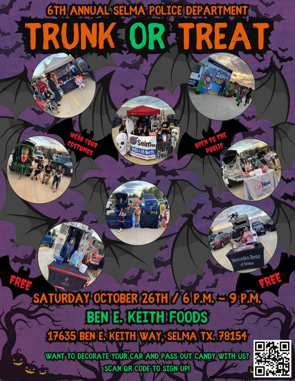 6th Annual Selma Police Department Trunk or Treat