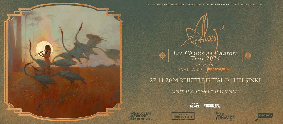 TuskaLive: Alcest, Kulttuuritalo Helsinki 27.11.2024