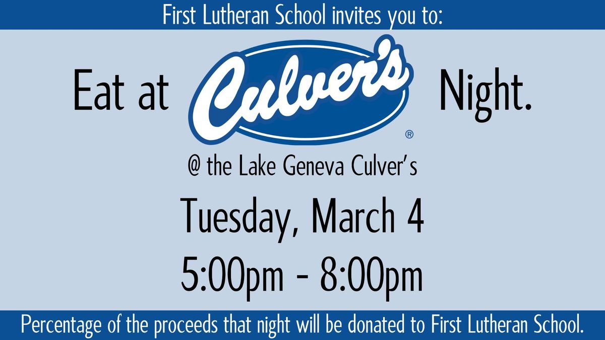 Eat at Culver's Night