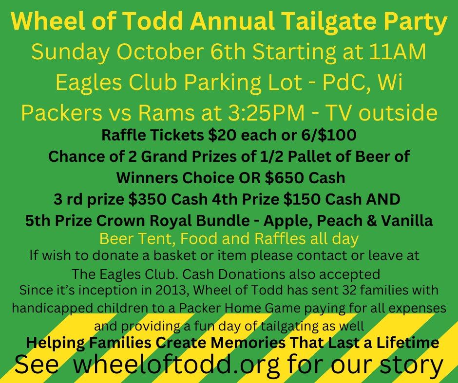 Wheel of Todd Annual Tailgate Fundraiser