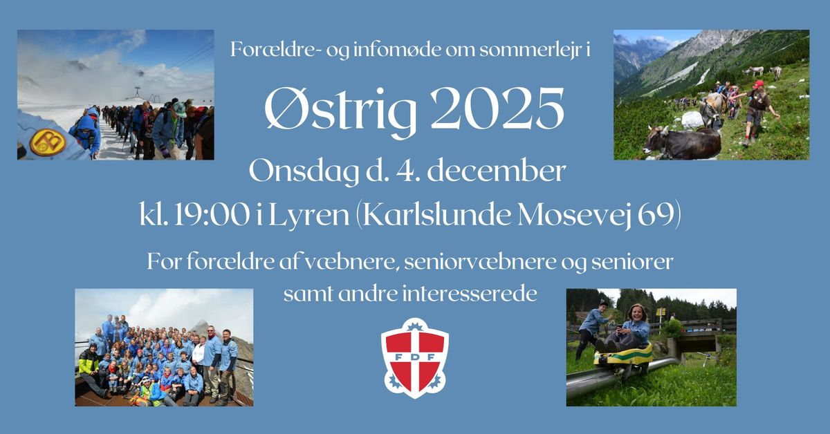 For\u00e6ldre- og infom\u00f8de om udlandstur til \u00d8strig 2025