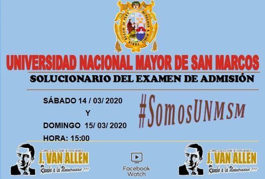 Solucionario Ex\u00e1men Admisi\u00f3n Unmsm 2020- II