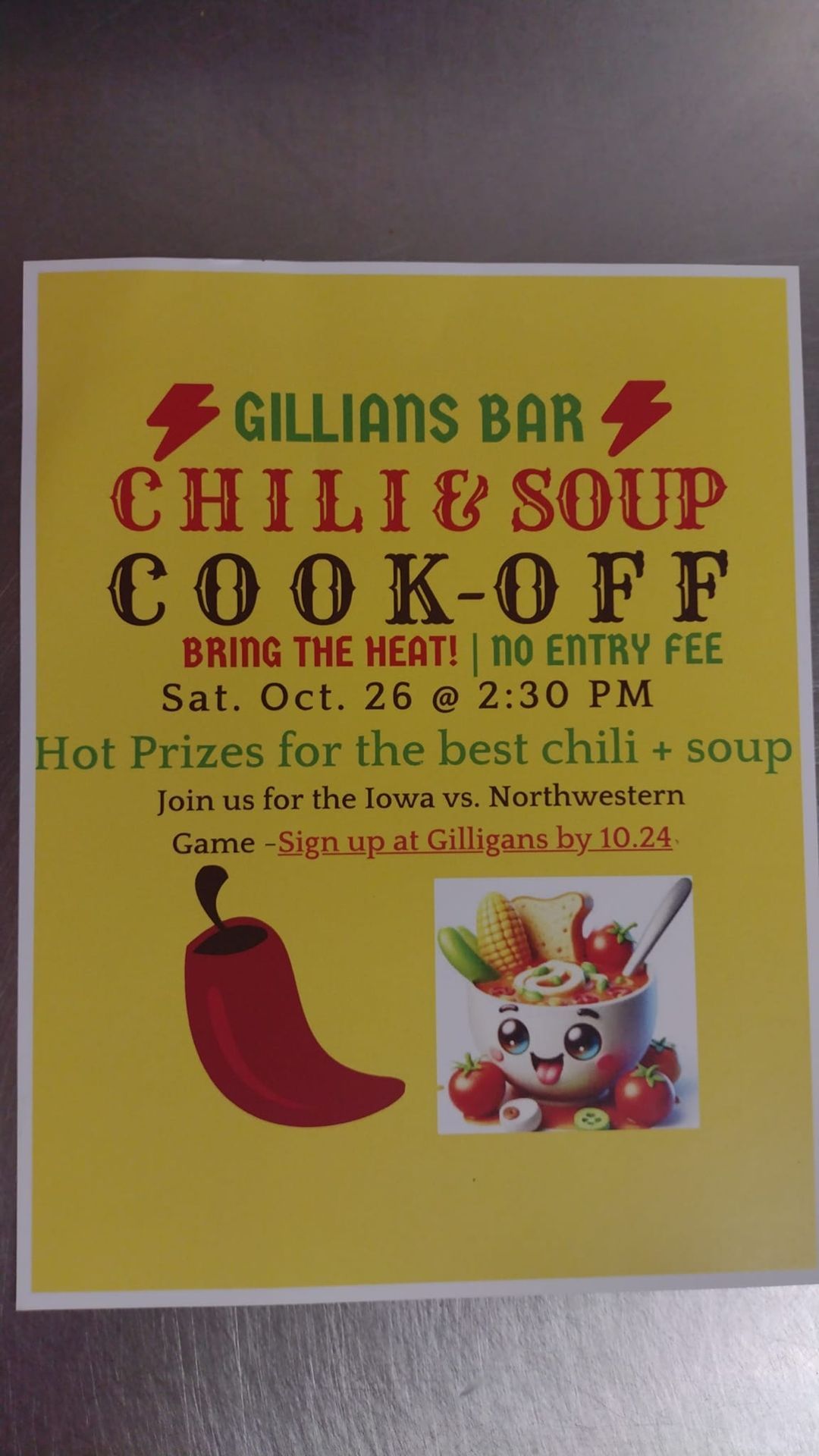 Gilligan's Chili and Soup Cook-Off