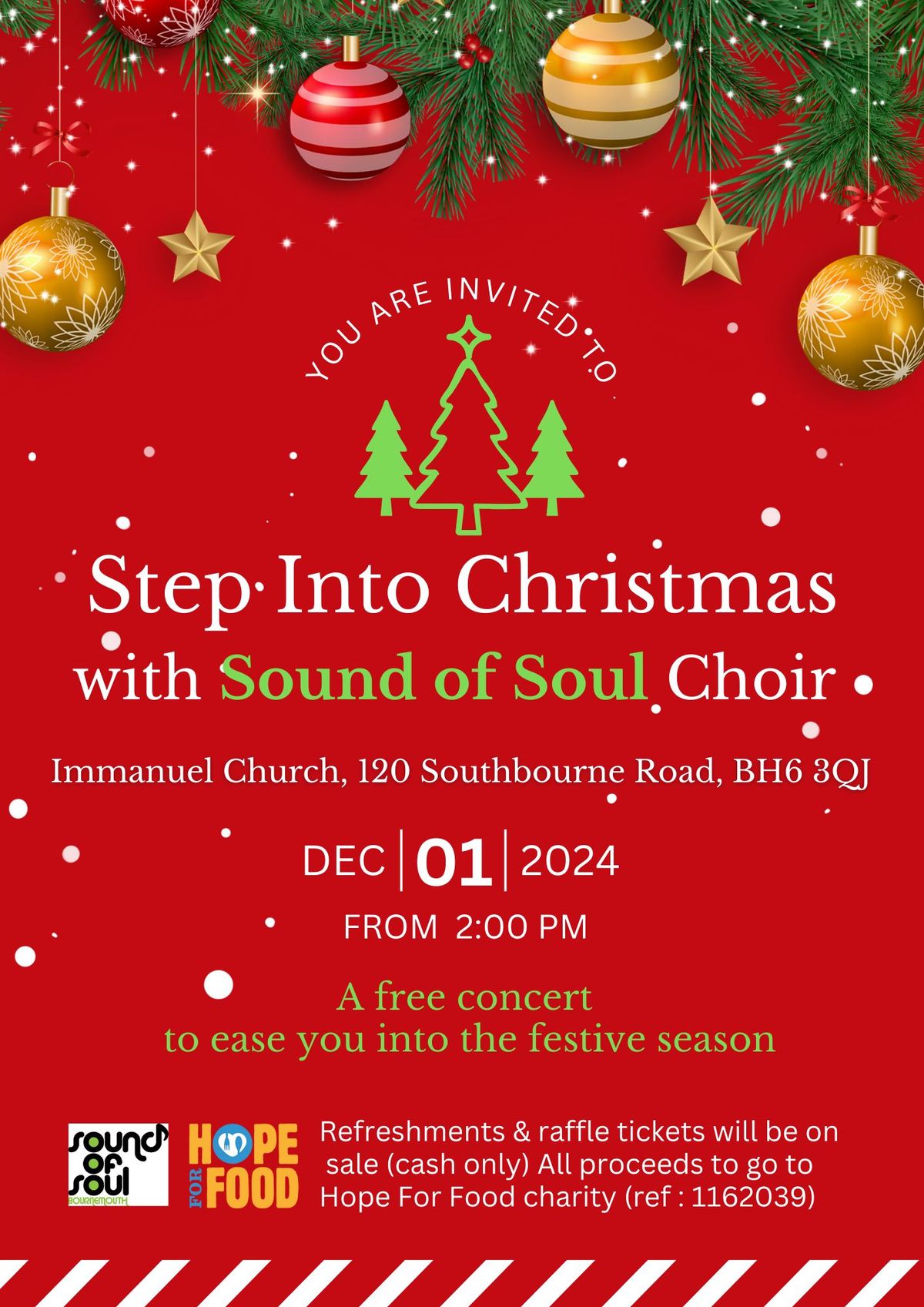 "Step Into Christmas" concert for Hope For Food