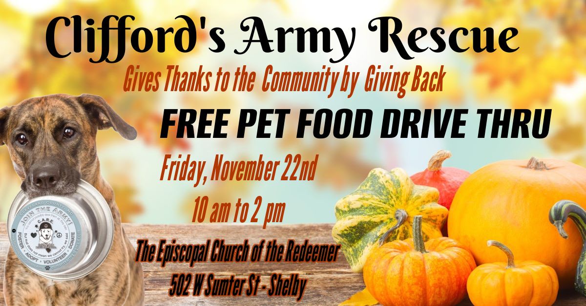 CARE Gives thanks by Giving Back - Free Pet Food Drive Thru