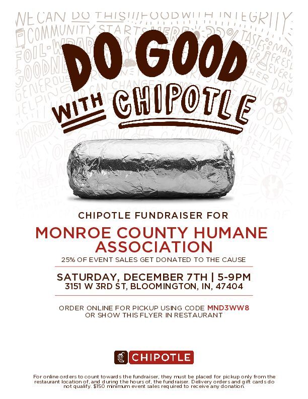 MCHA Dine & Donate at Chipotle Bloomington West