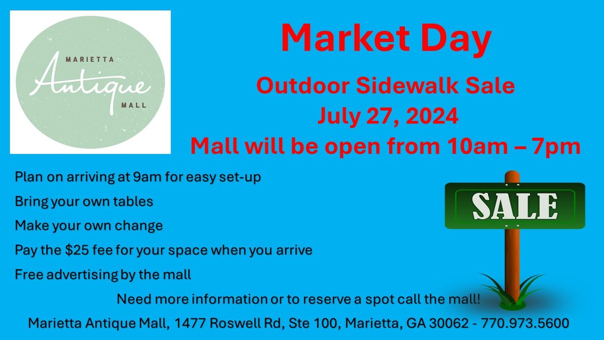 Market Day Outdoor Sidewalk Sale 