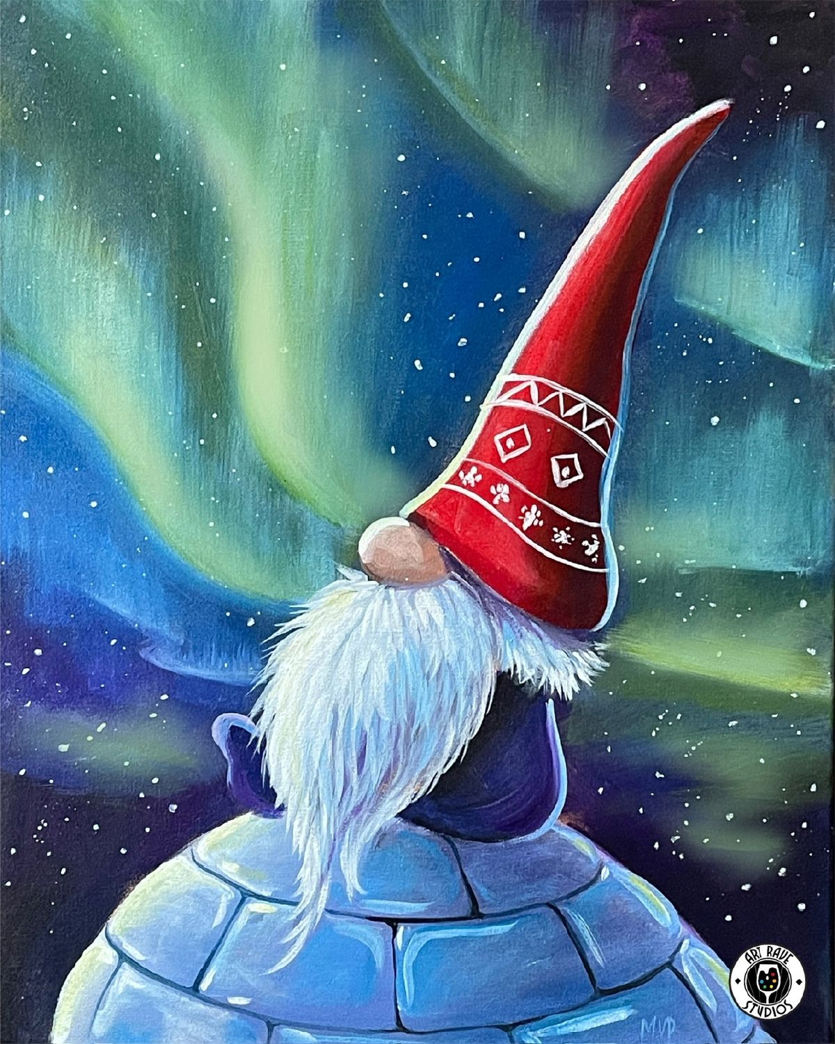 Northern Lights Gnome Paint and Sip