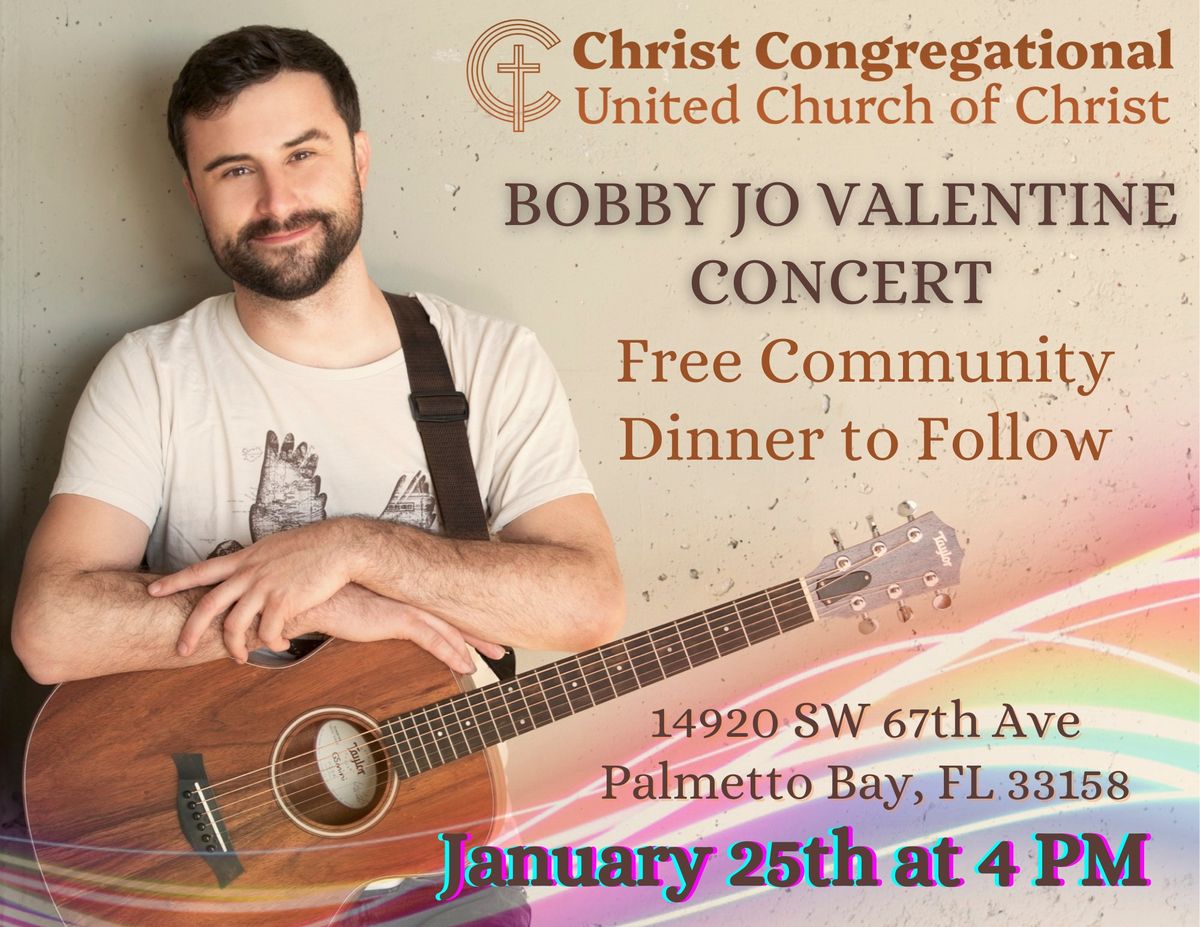 FREE Concert and Community Dinner - Bobby Jo Valentine