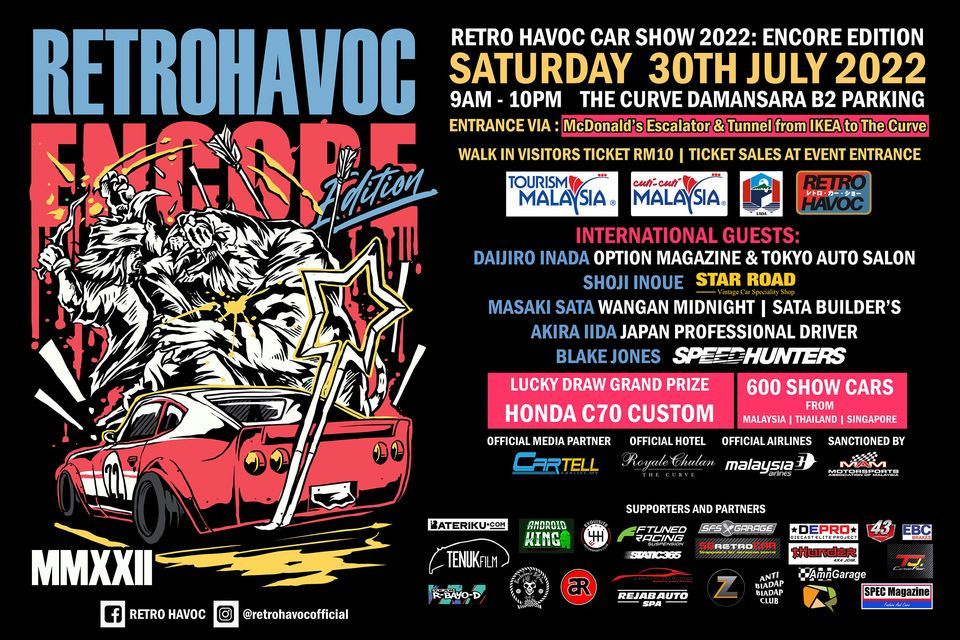RETRO HAVOC CAR SHOW 2022 ENCORE EDITION, The Curve, Mutiara