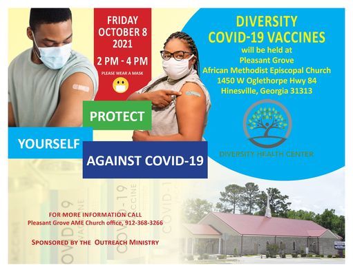 Diversity Covid-19 Vaccines 1450 W Oglethorpe Hwy Hinesville Ga 31313-5606 United States 8 October 2021