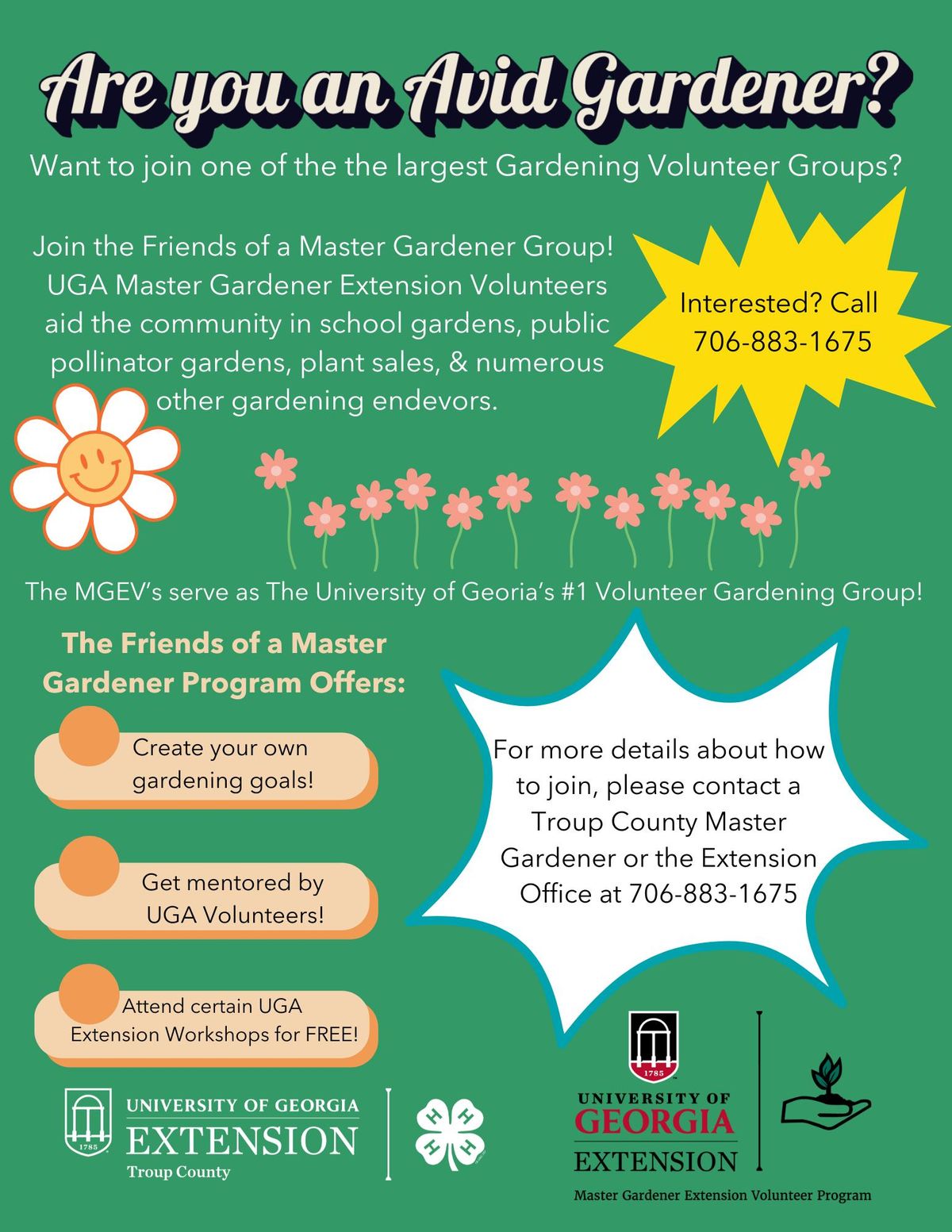 UGA Friends of a Master Gardener Free Educational Workshop