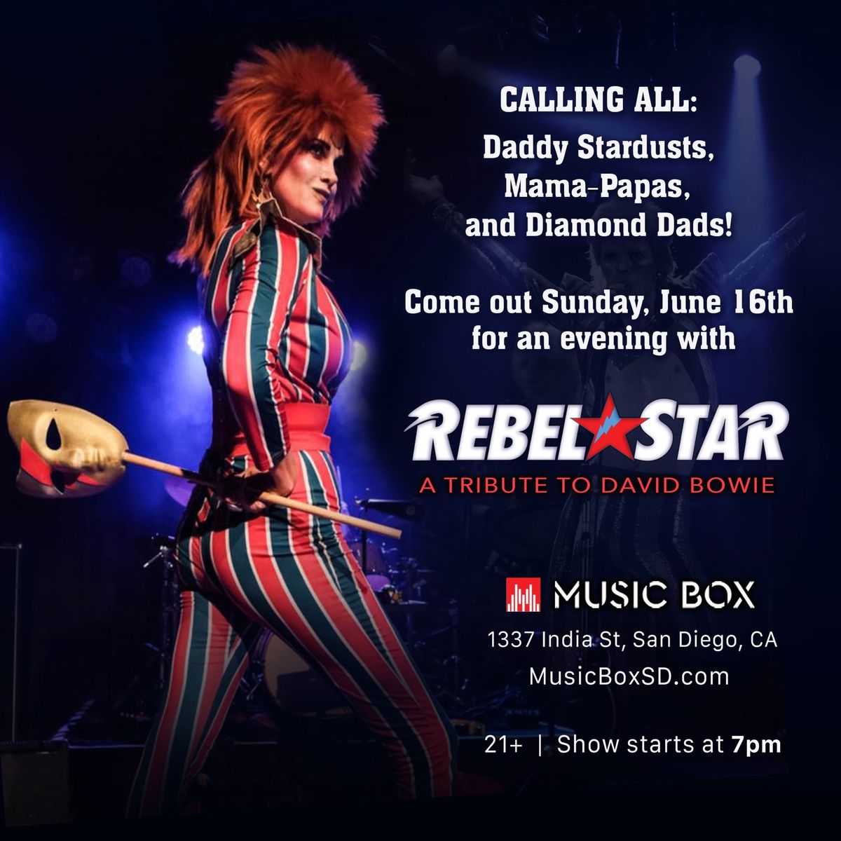 An Evening with Rebel Star at Music Box, San Diego, CA 7pm