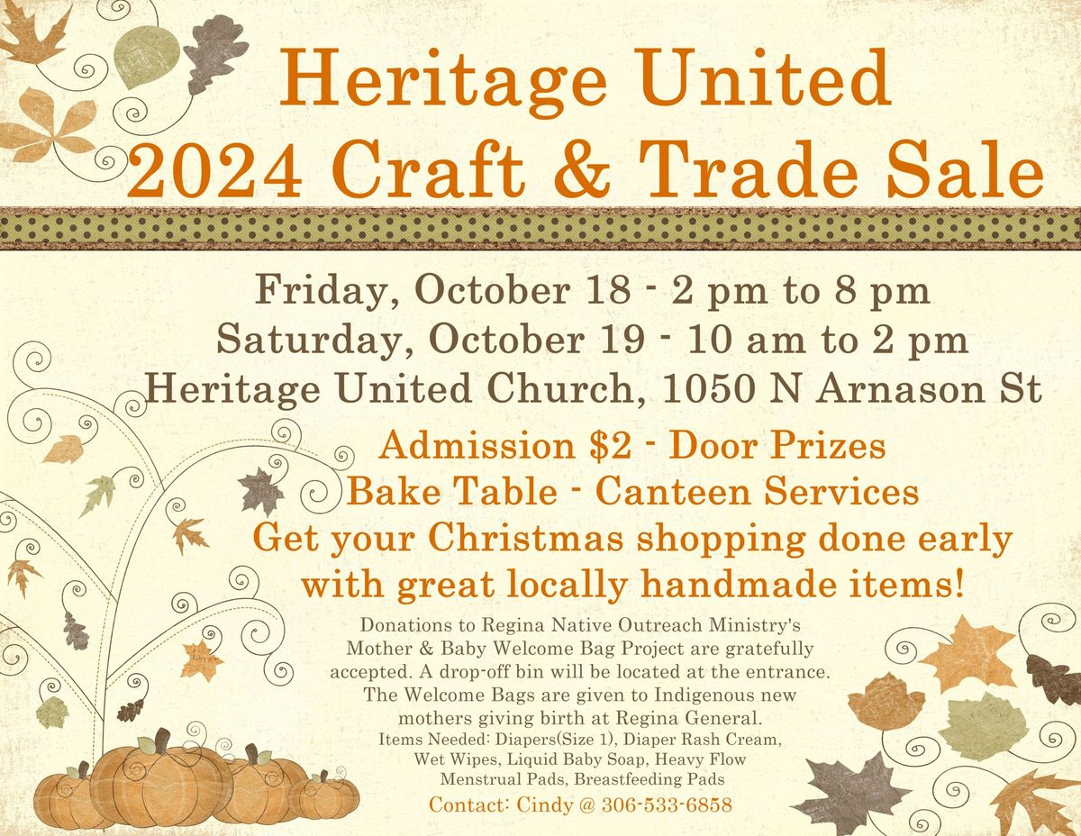 Heritage United 2024 Craft & Trade Sale