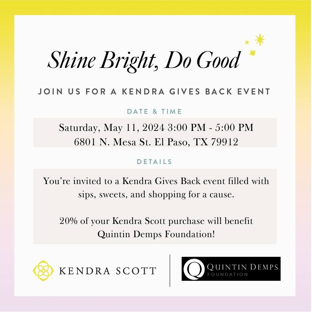 Kendra Gives Back Event , The Quintin Demps Foundation Fundraiser