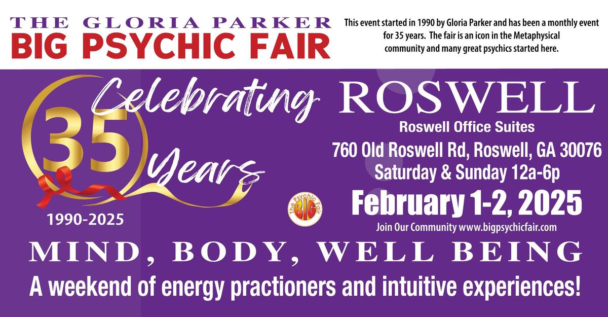 Big Psychic Fair- Mind, Body, Well Being