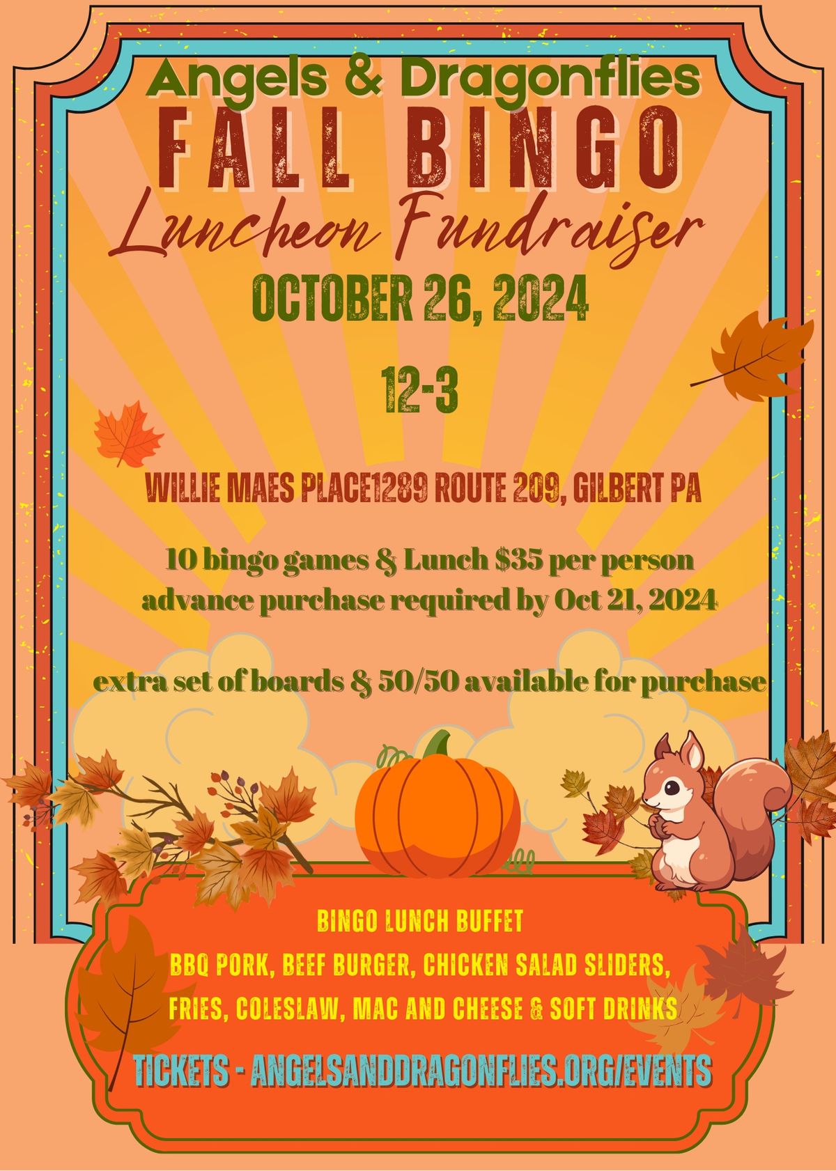 Fall Bingo Luncheon Fundraiser