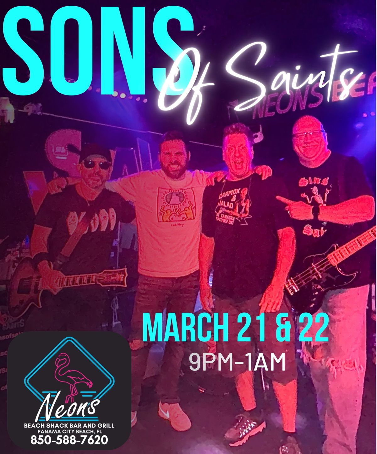 Sons of Saints: March 21st & 22nd 9:00PM-1AM