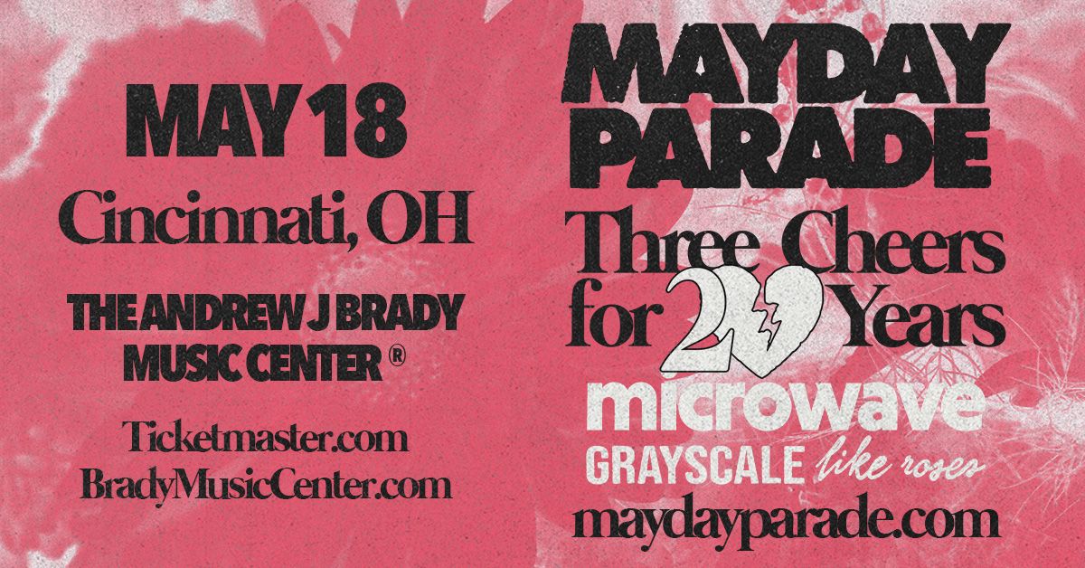 Mayday Parade with Microwave, Grayscale and Like Roses