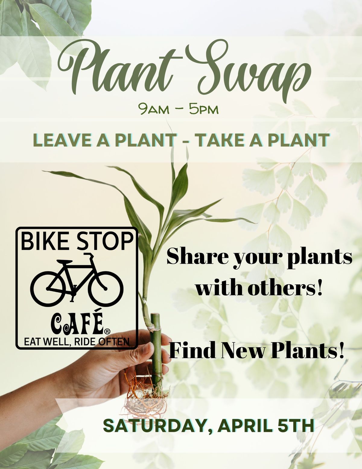 Free Plant Swap at Bike Stop Cafe