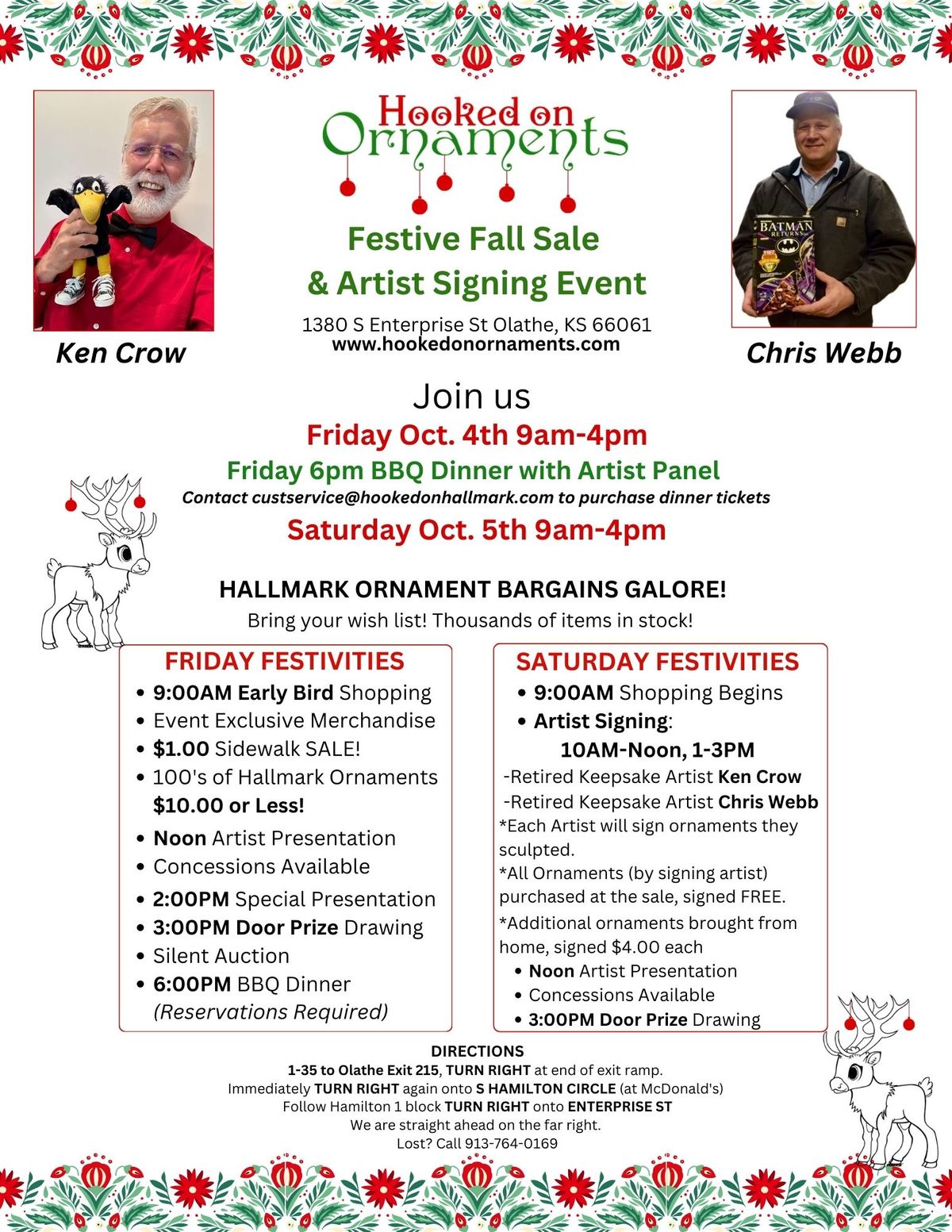 Festive Fall Sale & Artist Signing Event