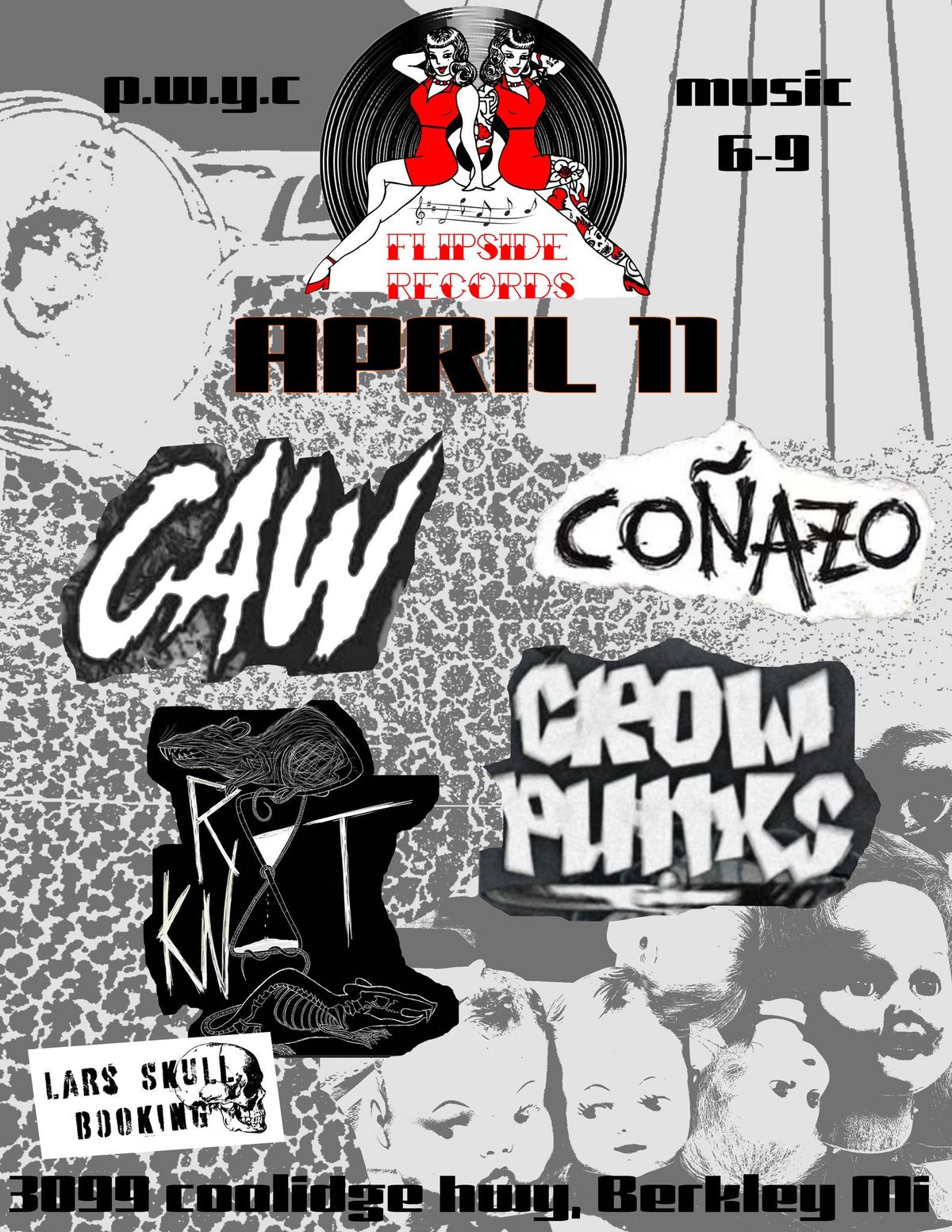 PUNK SHOW AT FLIPSIDE: CAW, CONZAZO, CROW PUNKS, ROT KNOT