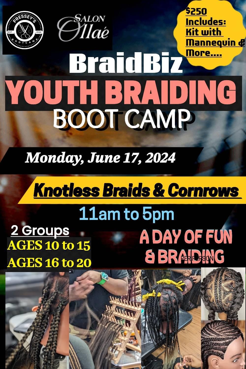 BraidBiz Youth Braiding Boot Camp 
