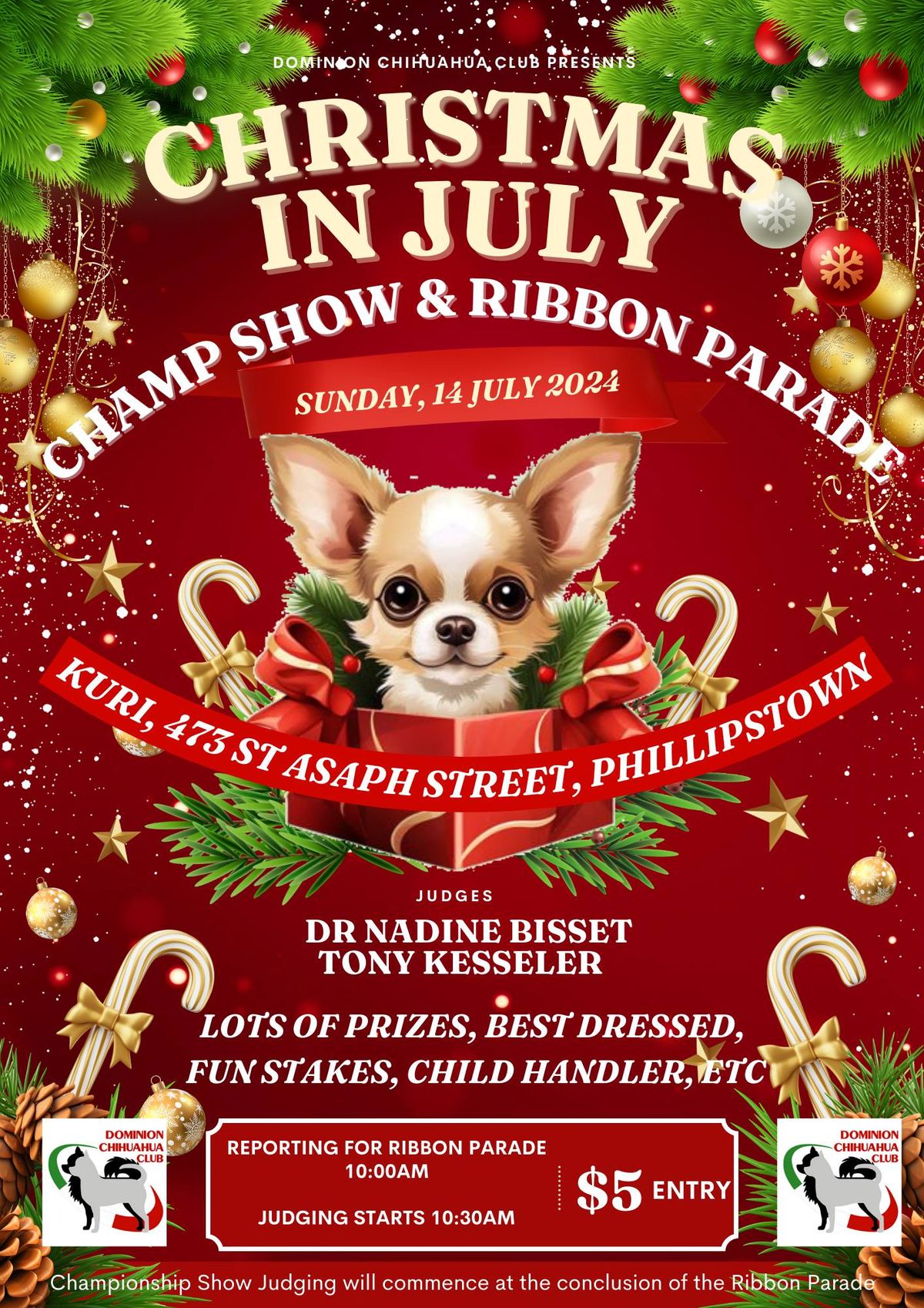 Christmas in July Champ Show and Ribbon Parade