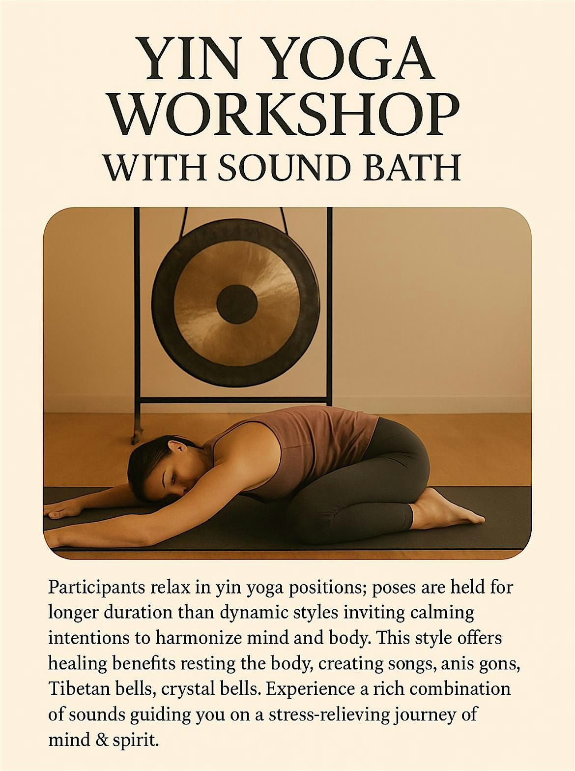 Wind down yoga and sound bath