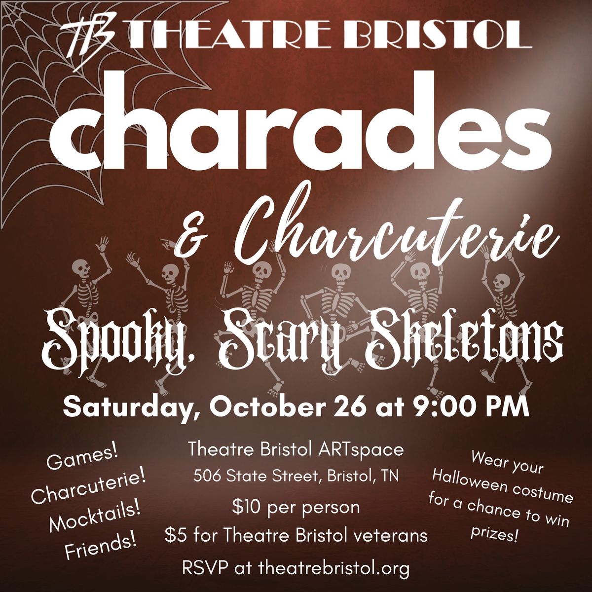 Charades & Charcuterie: Spooky, Scary Skeletons