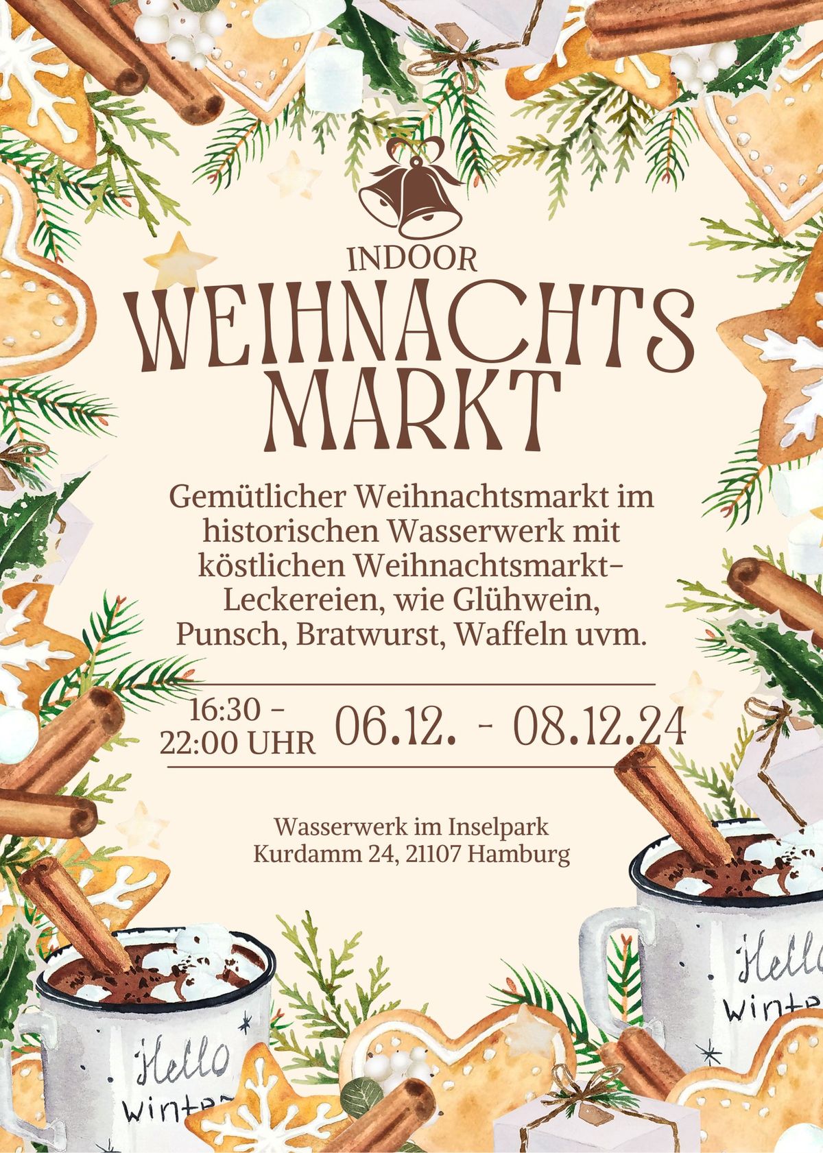 Indoor Weihnachtsmarkt im historischen Wasserwerk 