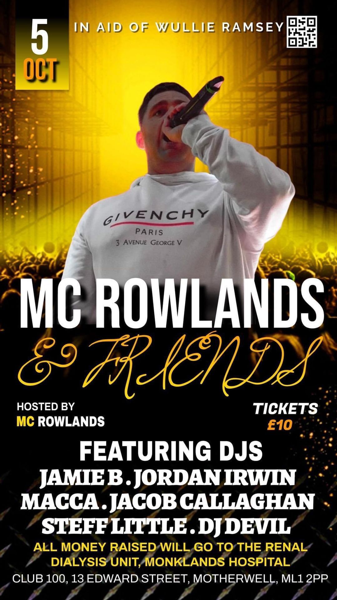 CLUB 100 - WULLIE RAMSAY PRESENTS: MC ROWLANDS & FRIENDS  