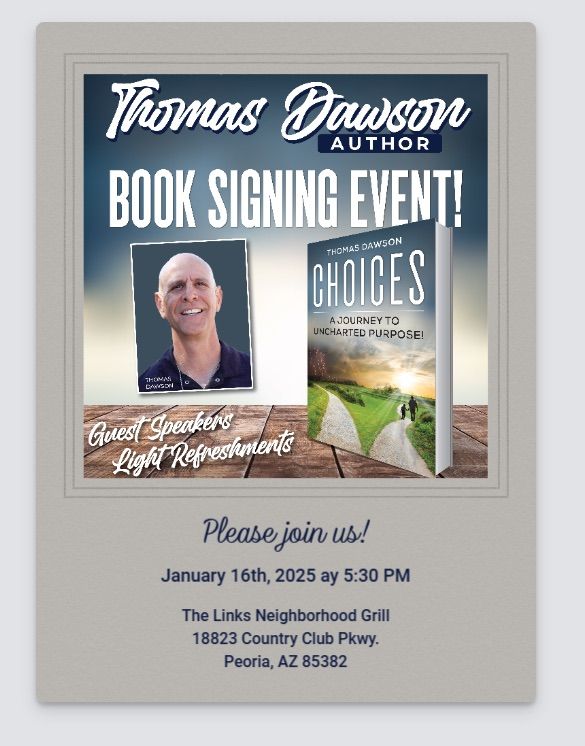 Thomas Dawson Book Signing Event