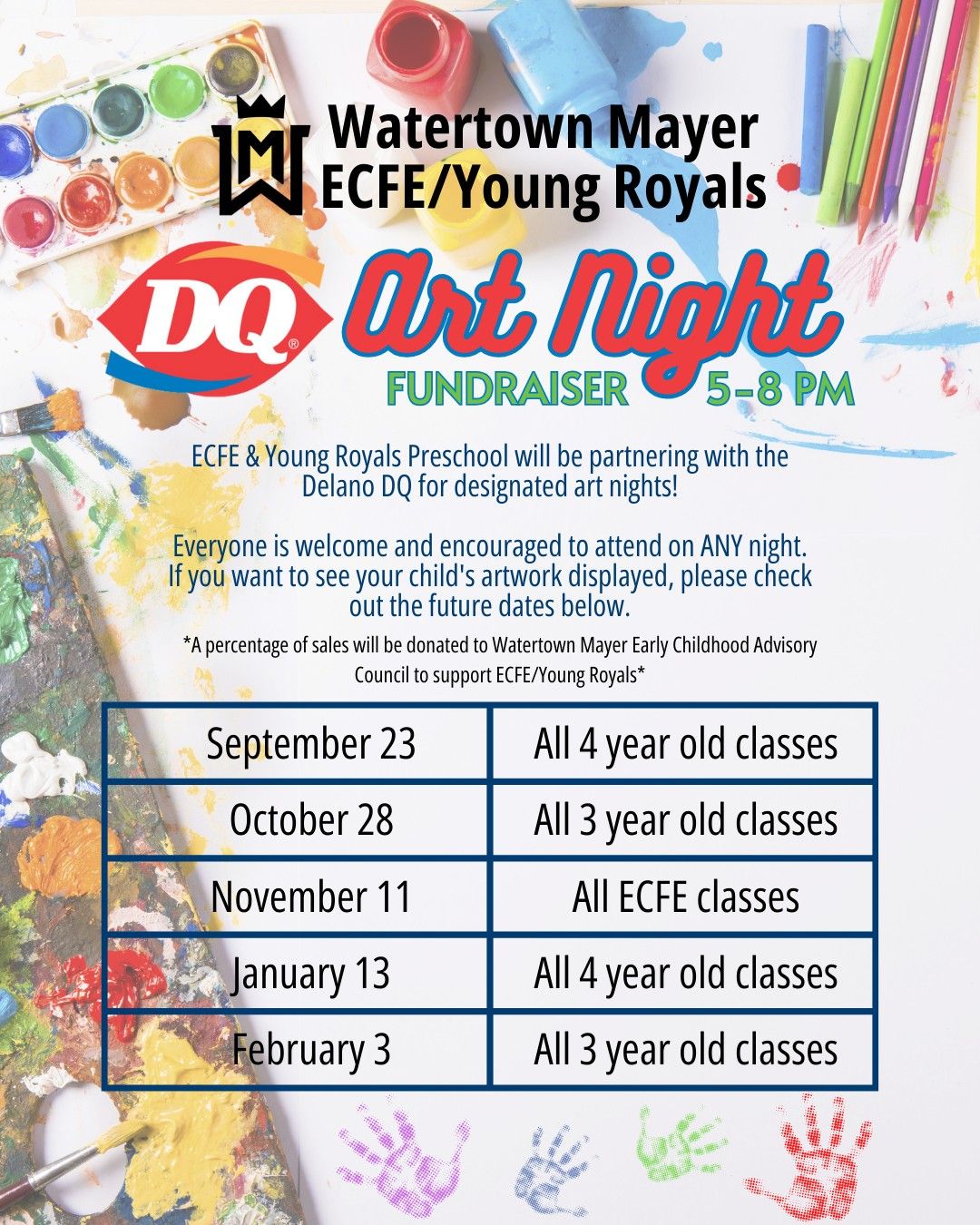 WM ECFE\/Young Royals DQ Art Night