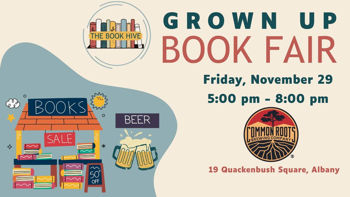 Grown-up Book Fair at Common Roots Brewing Albany Outpost